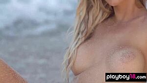whoa anika shay's big tits bubble butt beach reveal 😍🍑🔥