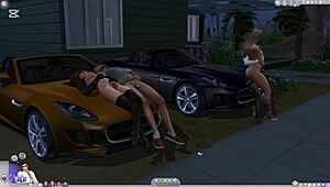 The rush of sucking cock outdoors in Sims 4 floods her with wild public desire and lust.