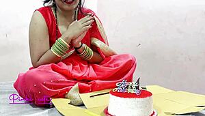 Sasur ji, didn't you crave choda bahu on anniversary after cake? Father-in-law pounds daughter-in-law hard!