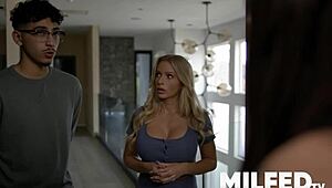 Step Mom's Tits And Face Drowned In My Thick Explosive Cum Blast