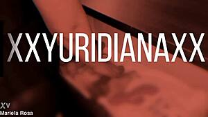 hey chubby latina wife rides her lover like crazy at home.