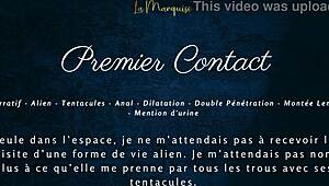 Alien cock stretched my French pussy wide!