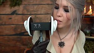 ciri cosplay turns into steamy asmr whispers and teases