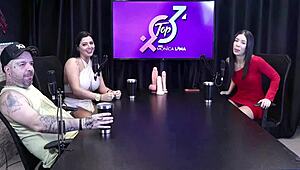 safada's one-time dp blackout party blackout sheer red lingerie ride