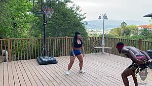 Basketball Game Turns Wild Rome Major Fucks Monica Santhiago Big Ass Interracial Deepthroat Cowgirl!