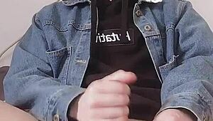 Slave's asshole masturbation under bdsm master's watch