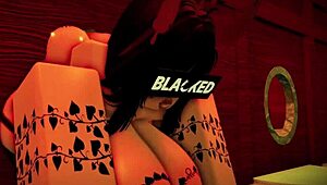 peek through gloryhole at big tits babe taking rough doggystyle creampie from monster cock