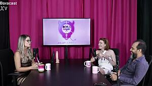 hot blonde and redhead strippers get tantric massage turning lesbian swingers