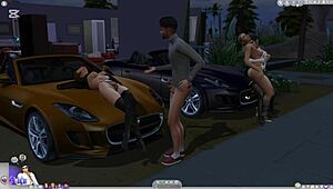 The rush of sucking cock outdoors in Sims 4 floods her with wild public desire and lust.