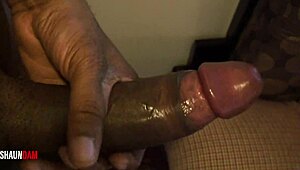 shaundam’s big black cock tempts fellatio master into cum feast