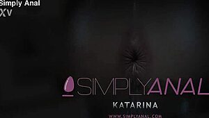 simplyanal brunette slut assfucked doggystyle gaping to facial cum