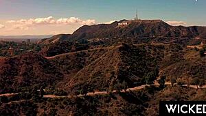 In the valley wicked stars rise with brunette redhead threesome licking riding and deepthroating