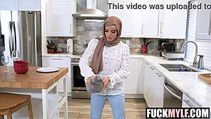 Stepson's remote unzips Muslim stepmom Jesse Pony for pounding