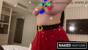 imagine this pawg milf sucking my huge bbc pov on christmas deepthroat slutty cosplay