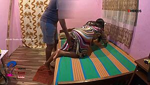 boy slams rough anal into aunty's tight asshole cumming hard