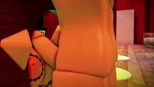 peek through gloryhole at big tits babe taking rough doggystyle creampie from monster cock