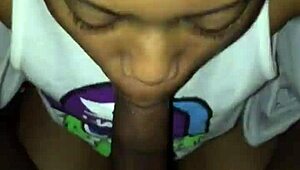 Bold Ex-Girlfriend Delivers Sloppy Milf Blowjob to Black Friend