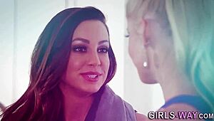 yo pretty les models fingering wet pussies in lingerie photoshoot