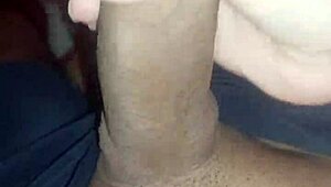 this babe jerks huge cock pov until massive cumshot explosion