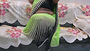 yo this sexy indian bhabhi is showing off her huge natural tits and ass