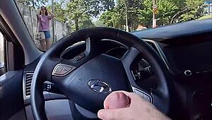 Pulled Out Dick for Redhead Public and Begged for Directions