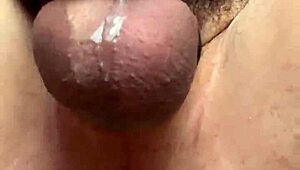 Garage handjob builds to explosive huge cumload finish