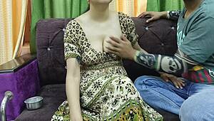 Indian shy bhabhi screams moaning hard as landlord fucks wet pussy deep boyfriend style