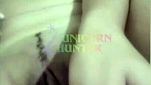 Brazilian cutie rams black dildo deep in her tight amateur ass on bed.