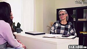 Kenzie taylor licks teen asian pussy while fucking blonde client taboo