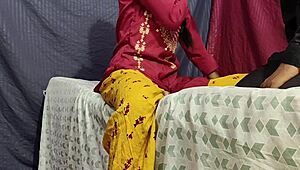 Indian aunty dominated blindfolded spit on gets fucked hard by young boy in bdsm session