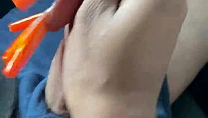 Uber Driver Gets Horny Watching Pierced Nipple Kiss