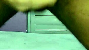 hot young 18+ brunette does solo handjob on fat cock in underwear