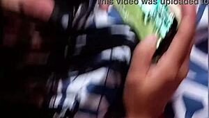 i sneak into lil sis's room while she's on free fire and convince her horny latina ass to fuck