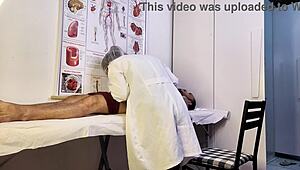 Nurse Exam Turns Hard When Patient's Monster Cock Stands Up!