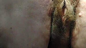 OMA FUCKS HAIRY PUSSY WITH CUCUMBER