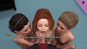 four horny 18 year old teens join stepdad for steamy group fucking and oral orgy fun