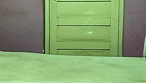 hot young 18+ brunette does solo handjob on fat cock in underwear