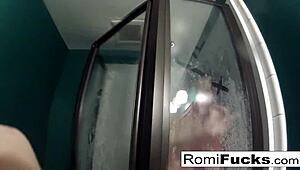 Romi's Brunette Lesbian Orgy Features Big Tits Pussy Licking and Ass Play