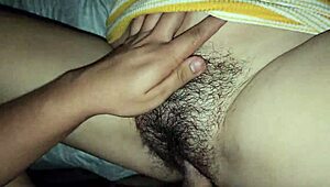 Chubby Latina Cuñada's Juicy Hairy Pussy Creampied Under Dress Close-Up