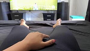 fun break watching colombia soccer match