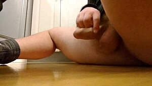 i cum hard in converse sneakers stroking my throbbing cock