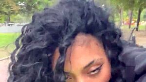 gulping cum daytime in buenos aires public park