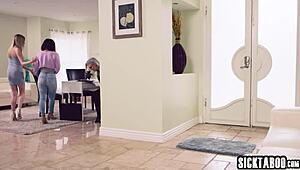 Kenzie taylor licks teen asian pussy while fucking blonde client taboo