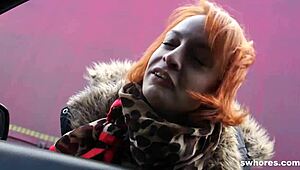 Amateur Redhead Czech Street Whore Sucks Outdoor Cock Deep