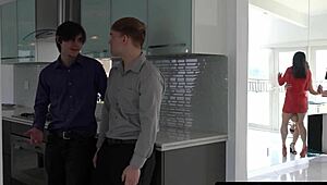 stepsiblings swap partners post-party for wild orgy rides