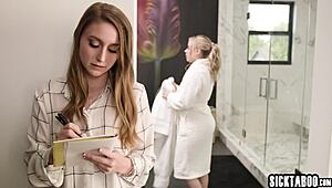 Big booty anna claire clouds rides teen face then laney grey licks her ass amazing!