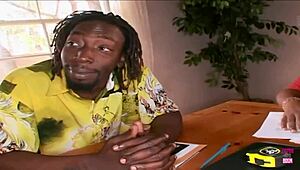 Fat BBW big tits job interview turns to boss fucking tight cunt bent over doggystyle with big cock cumshot orgasm lick ass