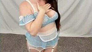 Millie Moore dances on pole then gets fucked and facialed in Dorothy cosplay