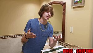 StepMom Begs for Impregnation from Young Stud in Steamy Shower Fuck