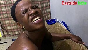 my ebony chubby girlfriend demands rough black cock creampie ride